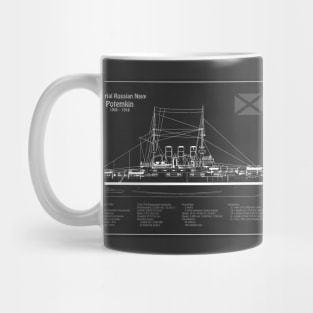 Potemkin battleship plans - Imperial Russian Navy - PD Mug